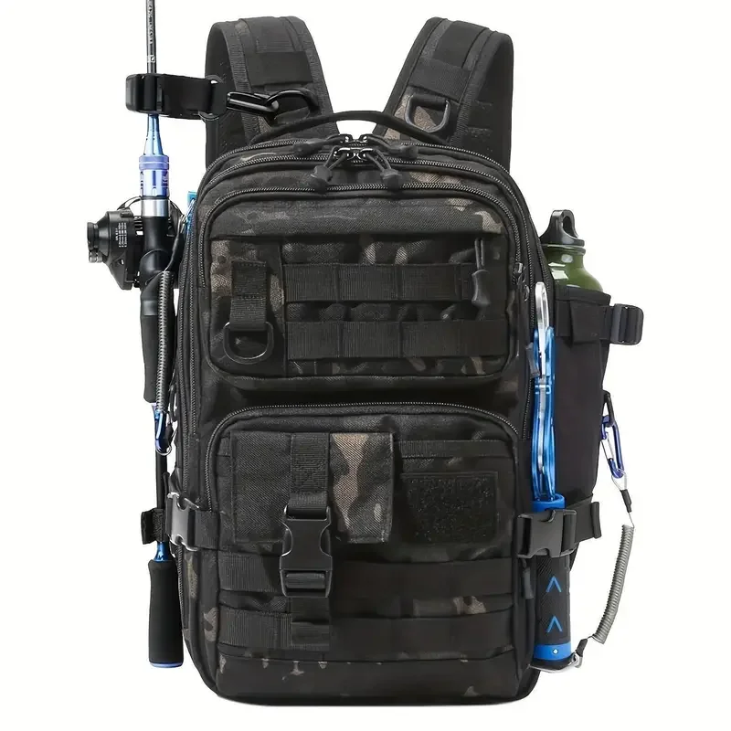 Fishing Equipment Bag - 1000D Nylon Waterproof Fishing Backpack Fishing
